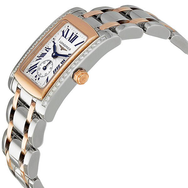 Longines DolceVita Diamond Stainless Steel and Rose Gold Ladies Watch #L51555797 - Watches of America #2