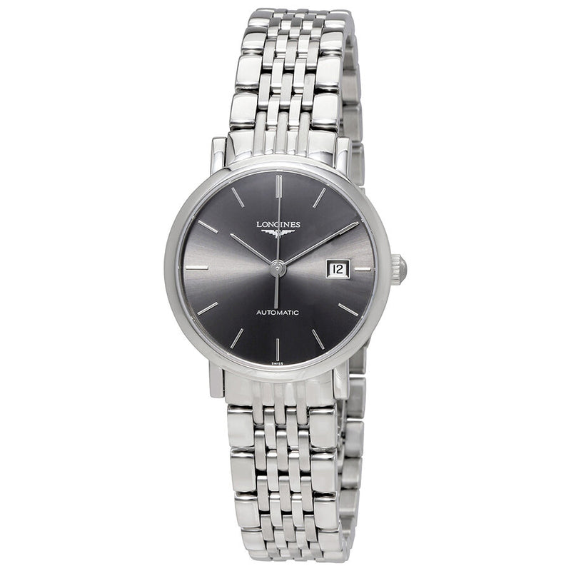 Longines Elegant Automatic Grey Dial Ladies Watch #L43104726 - Watches of America