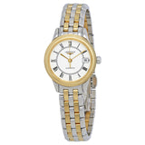Longines Flagship White Dial Automatic Ladies Watch #L42743217 - Watches of America