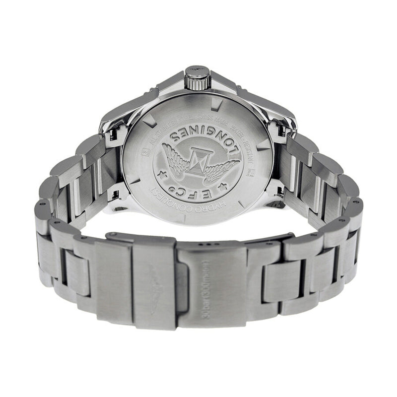 Longines Hydro Conquest Black Dial Red Bezel Stainless Steel Men's Watch #L36944596 - Watches of America #3