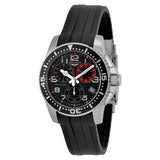 Longines Hydro Conquest Black Dial Stainless Steel Case Black Rubber Strap Men's Watch L36904532#L3.690.4.53.2 - Watches of America