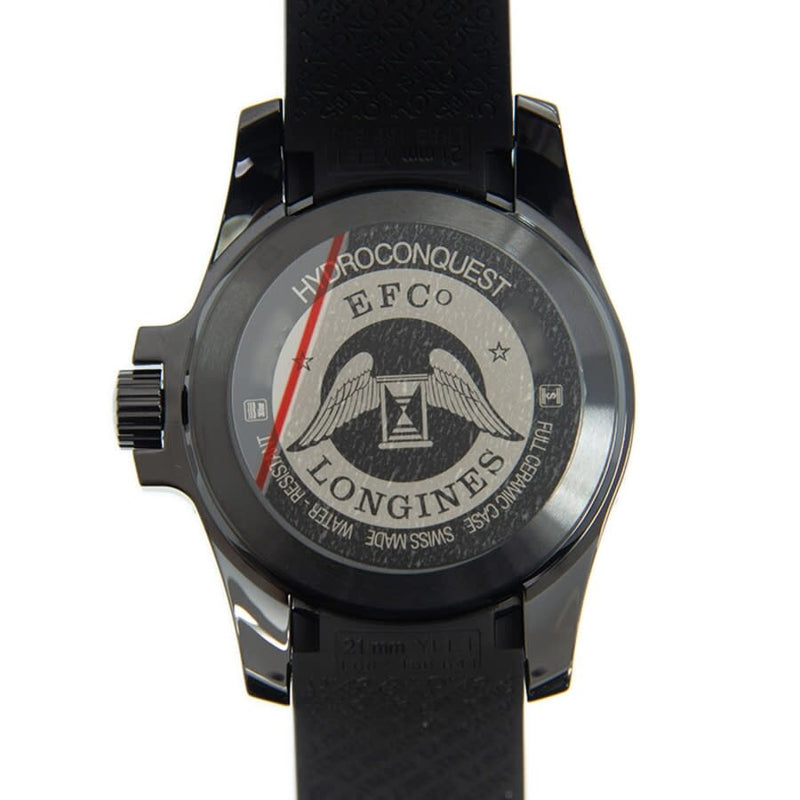 Longines Hydroconquest Automatic All Black Ceramic Men's 43mm Watch #L37844569 - Watches of America #4