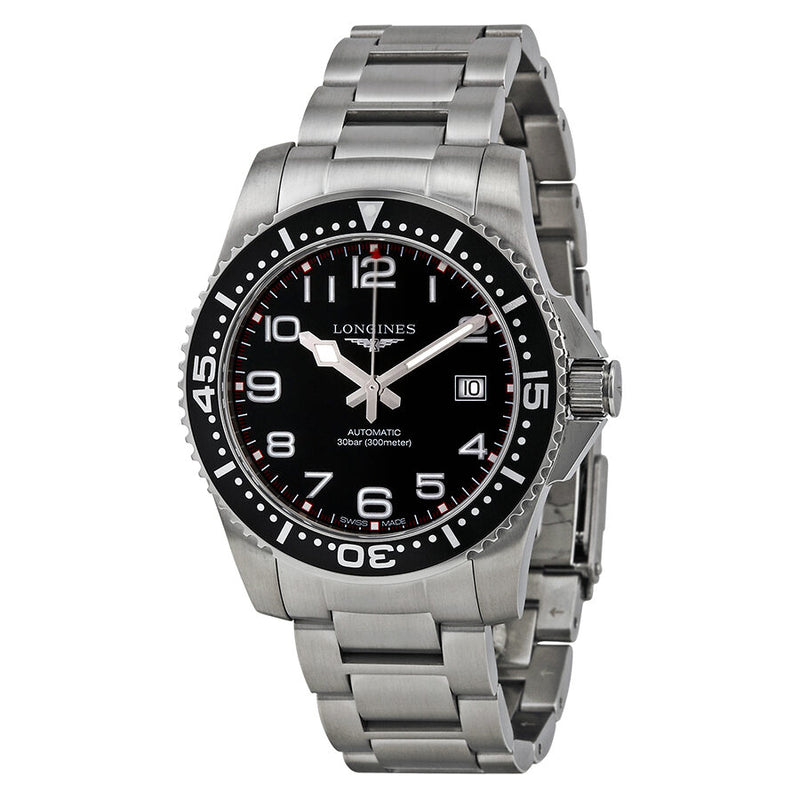 Longines HydroConquest Black Dial Stainless Steel Men's Watch L36954536#L3.695.4.53.6 - Watches of America