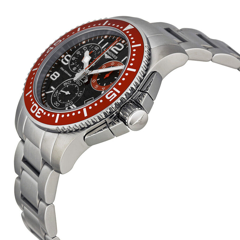 Longines HydroConquest Chronograph Black Dial Stainless Steel Men's Watch L36904596 #L3.690.4.59.6 - Watches of America #2
