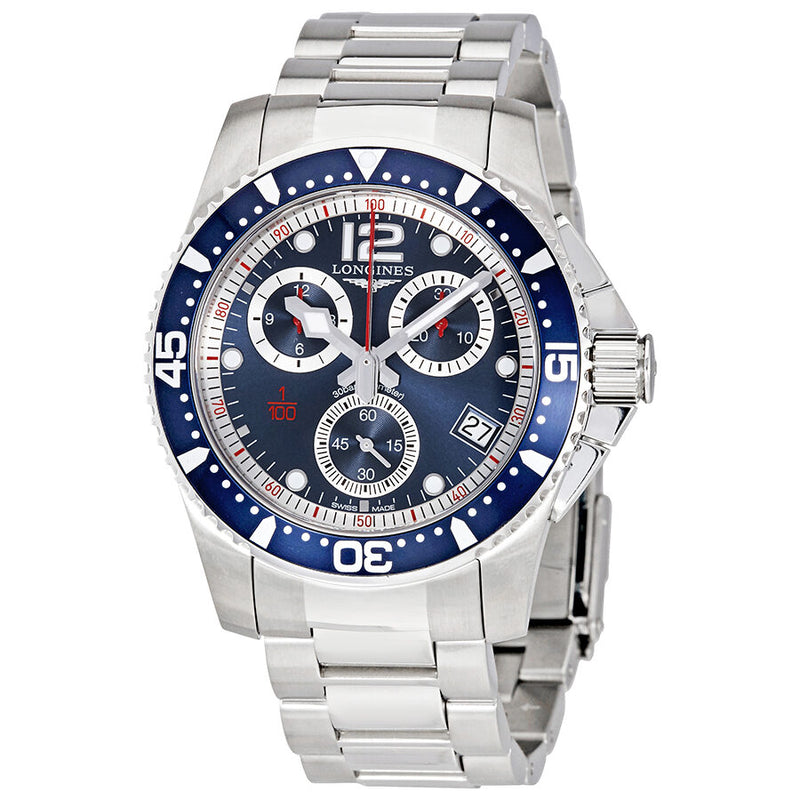 Longines HydroConquest Chronograph Blue Dial Men's Watch L37434966#L3.743.4.96.6 - Watches of America