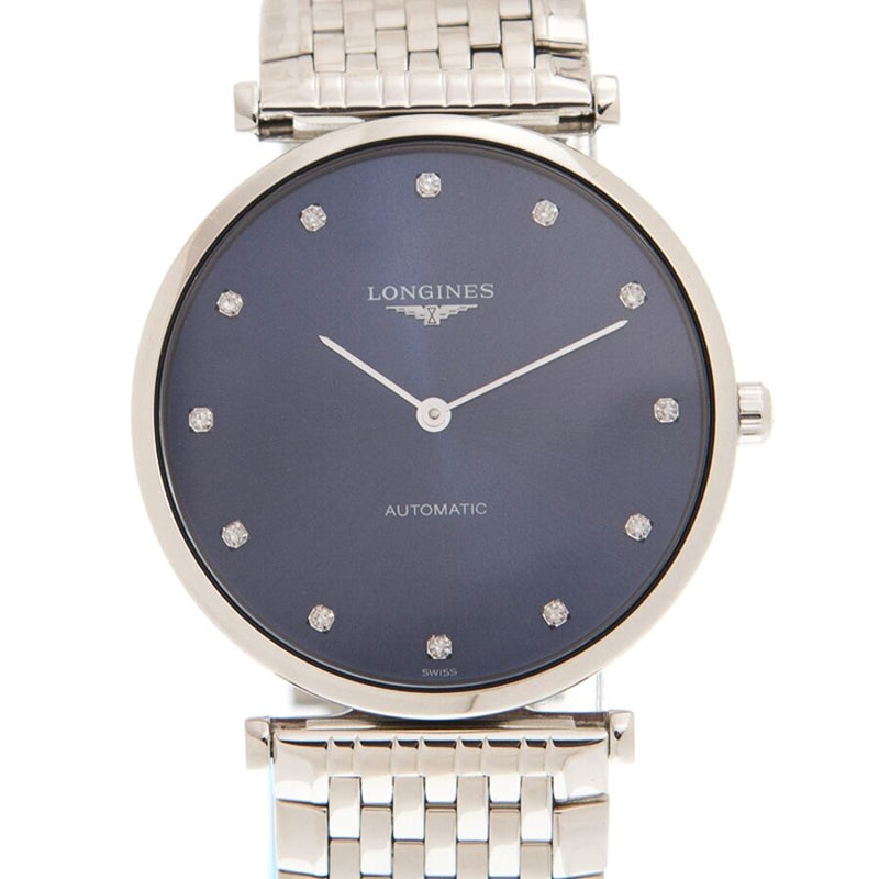 Longines La Grande Automatic Diamond Blue Dial Unisex Watch #L4.908.4.97.6 - Watches of America #2