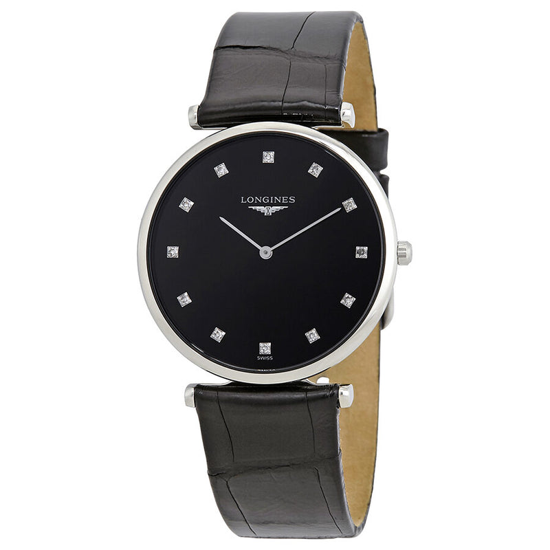 Longines La Grande Classique Black Diamond Dial Ladies Watch #L4.709.4.58.2 - Watches of America