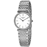 Longines La Grande Classique Quartz White Dial Ladies Watch #L4.513.0.11.6 - Watches of America