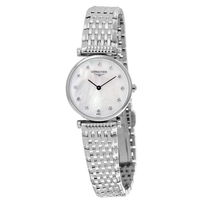 Longines La Grande Classique White Mother of Pearl Dial Stainless Steel Ladies Watch #L4.709.4.87.6 - Watches of America