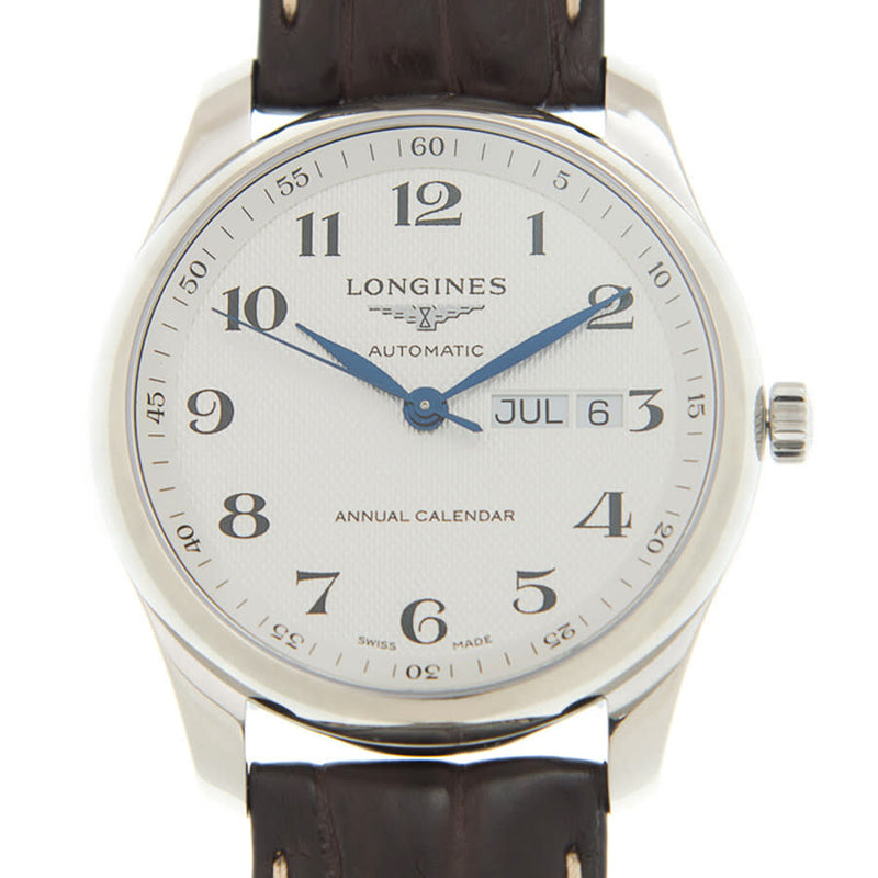 Longines Master Automatic Silver Dial Annual calendar Watch #L29104783 - Watches of America
