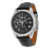 Longines Master Collection Automatic Black Dial Black Leather Strap Men's Watch #L2.773.4.51.7 - Watches of America