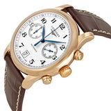 Longines Master Collection Silver Dial 18kt Rose Gold Brown Leather Men's Watch #L2.669.8.78.3 - Watches of America #2