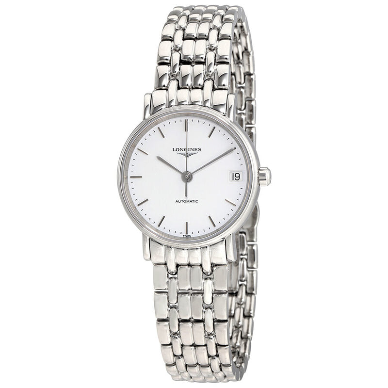 Longines Presence Automatic White Dial Ladies Watch #L43224126 - Watches of America