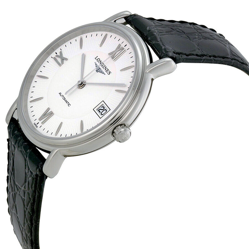 Longines Presence White Dial Black Leather Unisex Watch Men's Watch L4.874.4.52.2 #L4.821.4.15.2 - Watches of America #2