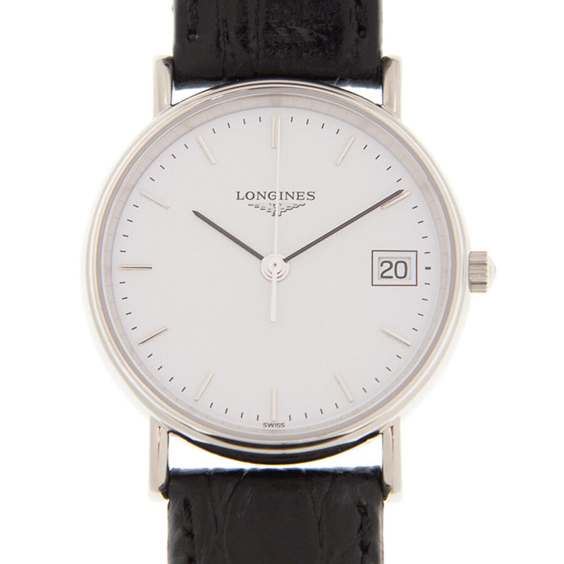 Longines Presence White Dial Ladies Watch #L4.320.4.12.2 - Watches of America