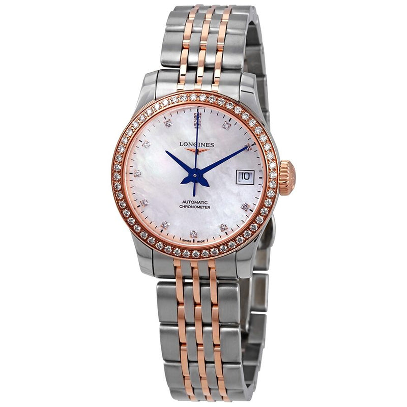 Longines Record Automatic Diamond Ladies Watch #L2.320.5.89.7 - Watches of America