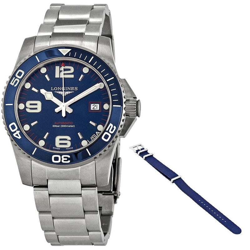 Longines USA Exclusive HydroConquest Automatic Blue Dial Men's Watch #L37424986 - Watches of America