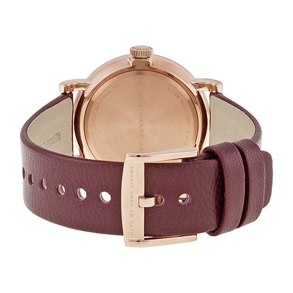 Marc By Marc Jacobs Baker Maroon Dial Moroon Leather Ladies Watch 