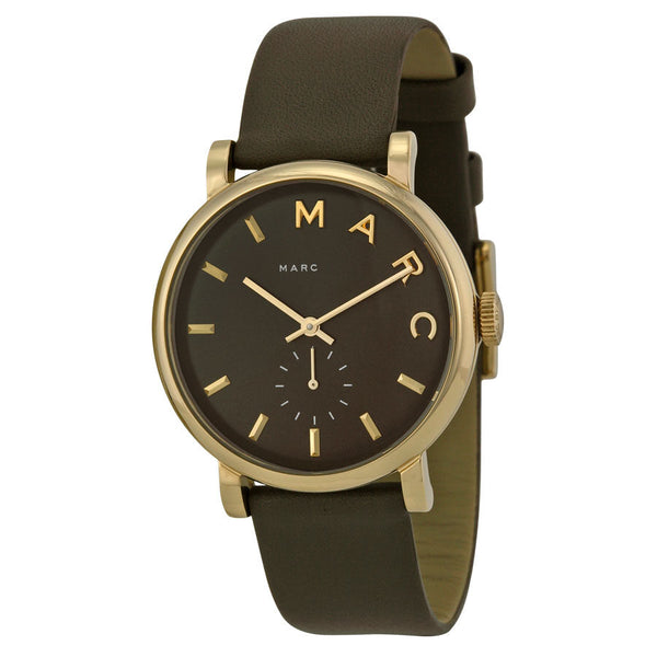 Marc by Marc Jacobs Baker Olive Dial Olive Leather Ladies Watch MBM1328 - Watches of America