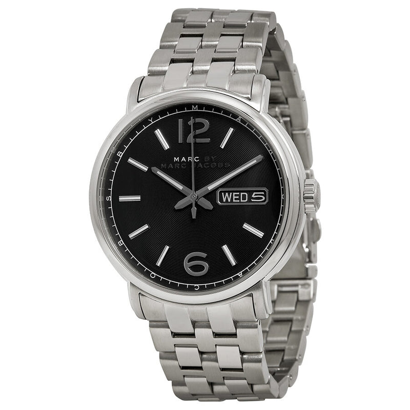 Marc By Marc Jacobs Fergus Black Dial Stainless Steel Men's Watch MBM5075 - Watches of America