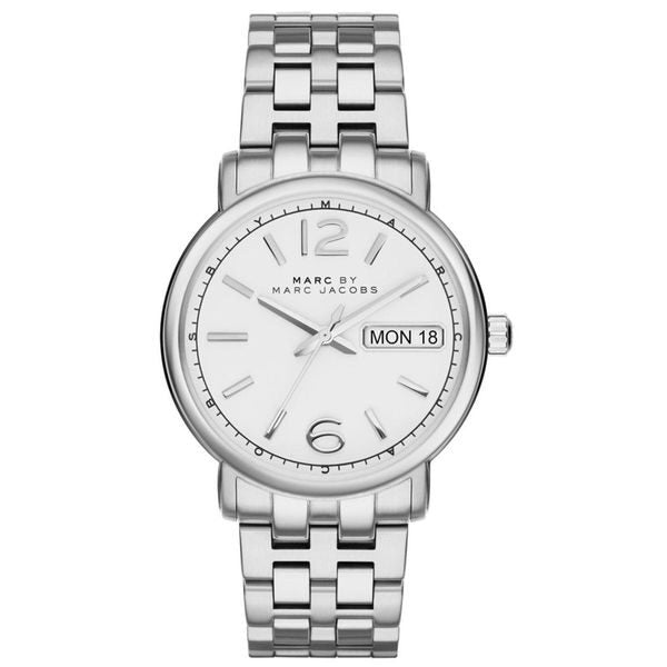 Marc by Marc Jacobs Fergus White Dial Stainless Steel Ladies Watch MBM8646 - Watches of America