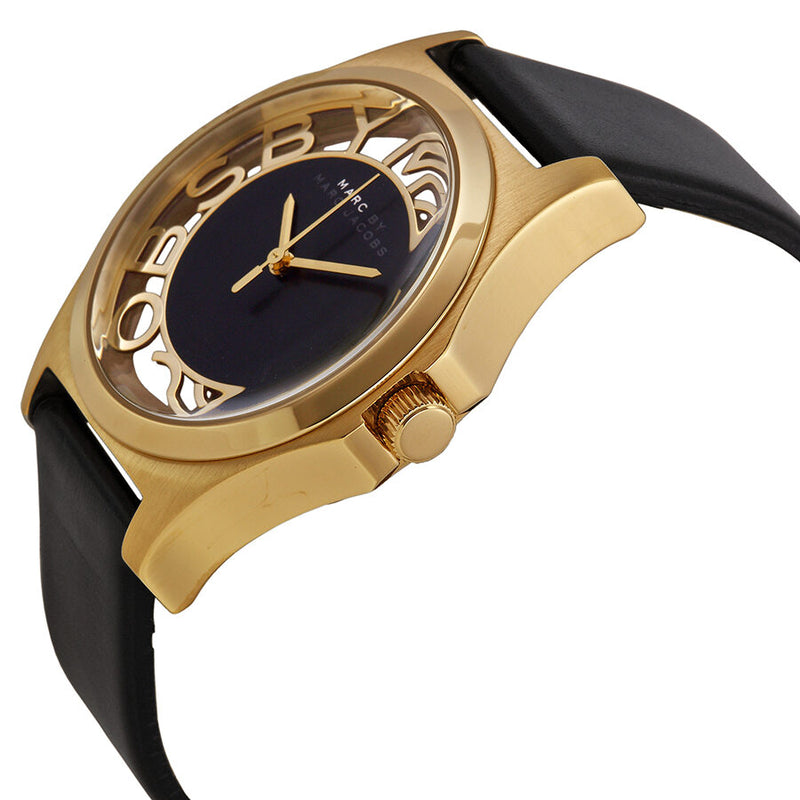 Marc by Marc Jacobs Henry Black Cut-out Dial Gold Ion-plated Ladies Watch MBM1246 - Watches of America #2