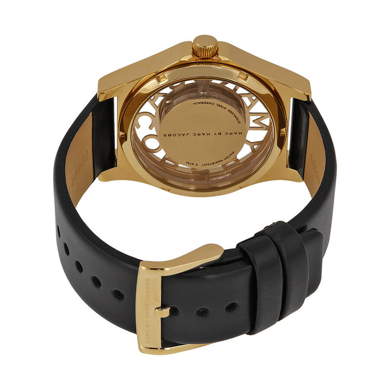 Marc by Marc Jacobs Henry Black Cut-out Dial Gold Ion-plated Ladies Watch MBM1246 - Watches of America #3