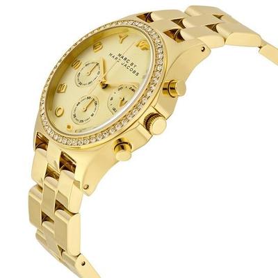 Marc by Marc Jacobs Henry Cronógrafo Champagne Dial Chapado en oro Reloj para mujer MBM3105