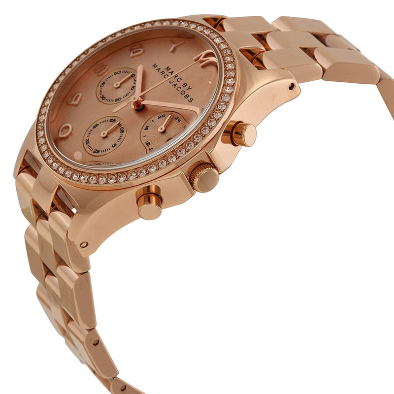 Marc by Marc Jacobs Henry Chronograph Rose Gold-tone Dial  Ladies Watch MBM3118 - Watches of America #2