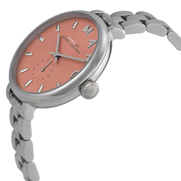 Marc by Marc Jacobs Slim Baker Orange Dial Stainless Steel Ladies Watch MBM3365 - Watches of America #2