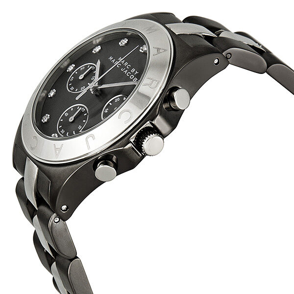 Marc by Marc Jacobs Blade Chronograph Gunmetal and Silver Tone Ladies Watches of America