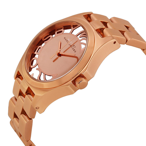 Marc by Marc Jacobs Henry Skeleton Dial Rose Gold-Tone Steel Ladies Watch MBM3207 - Watches of America #2