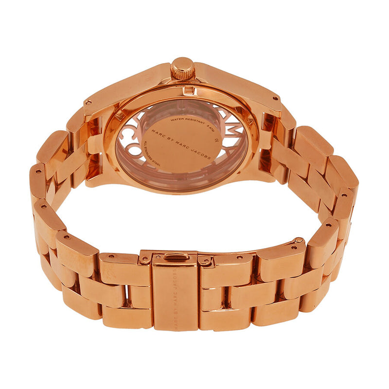 Marc by Marc Jacobs Henry Skeleton Dial Rose Gold-Tone Steel Ladies Watch MBM3207 - Watches of America #3