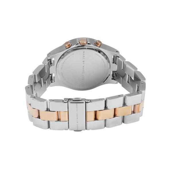 Marc by Marc Jacobs Reloj multifunción con esfera plateada para mujer MBM3106