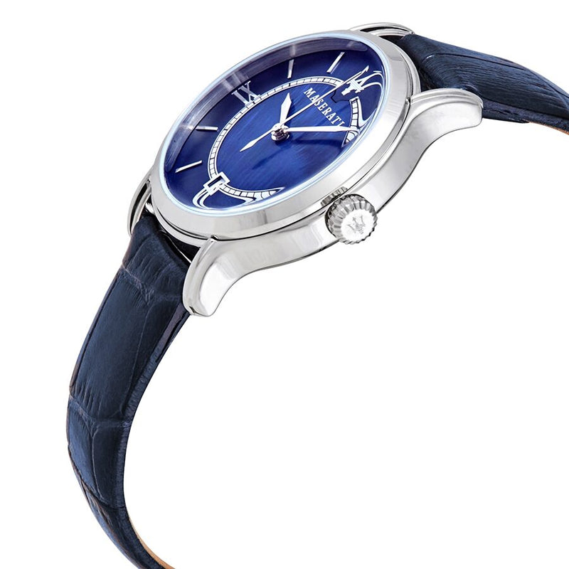 Maserati Epoca Blue Dial Blue Leather Ladies Watch R8851118502 - Watches of America #2