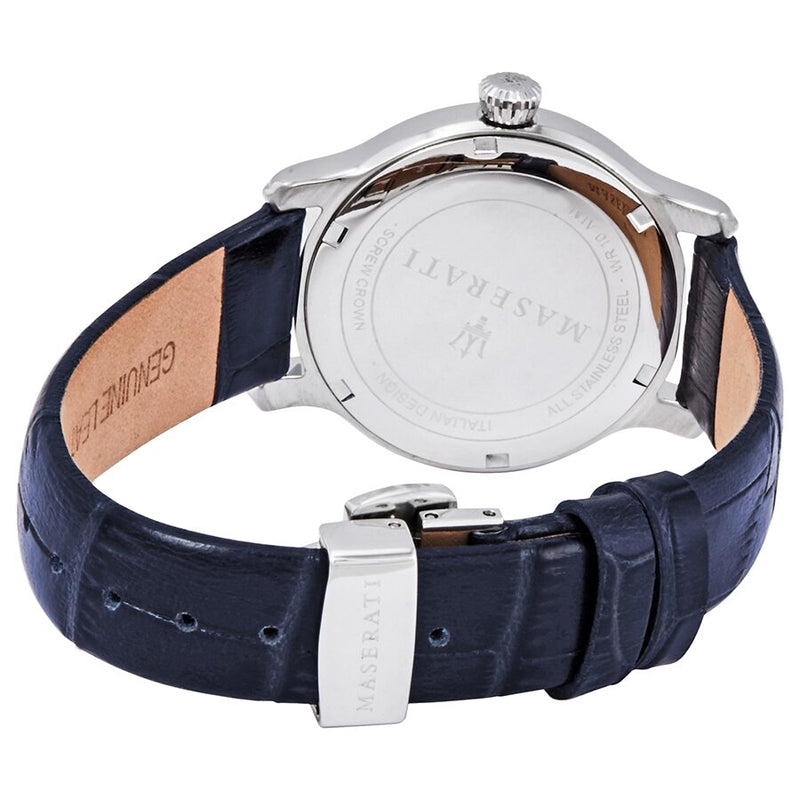 Maserati Epoca Blue Dial Blue Leather Ladies Watch R8851118502 - Watches of America #3