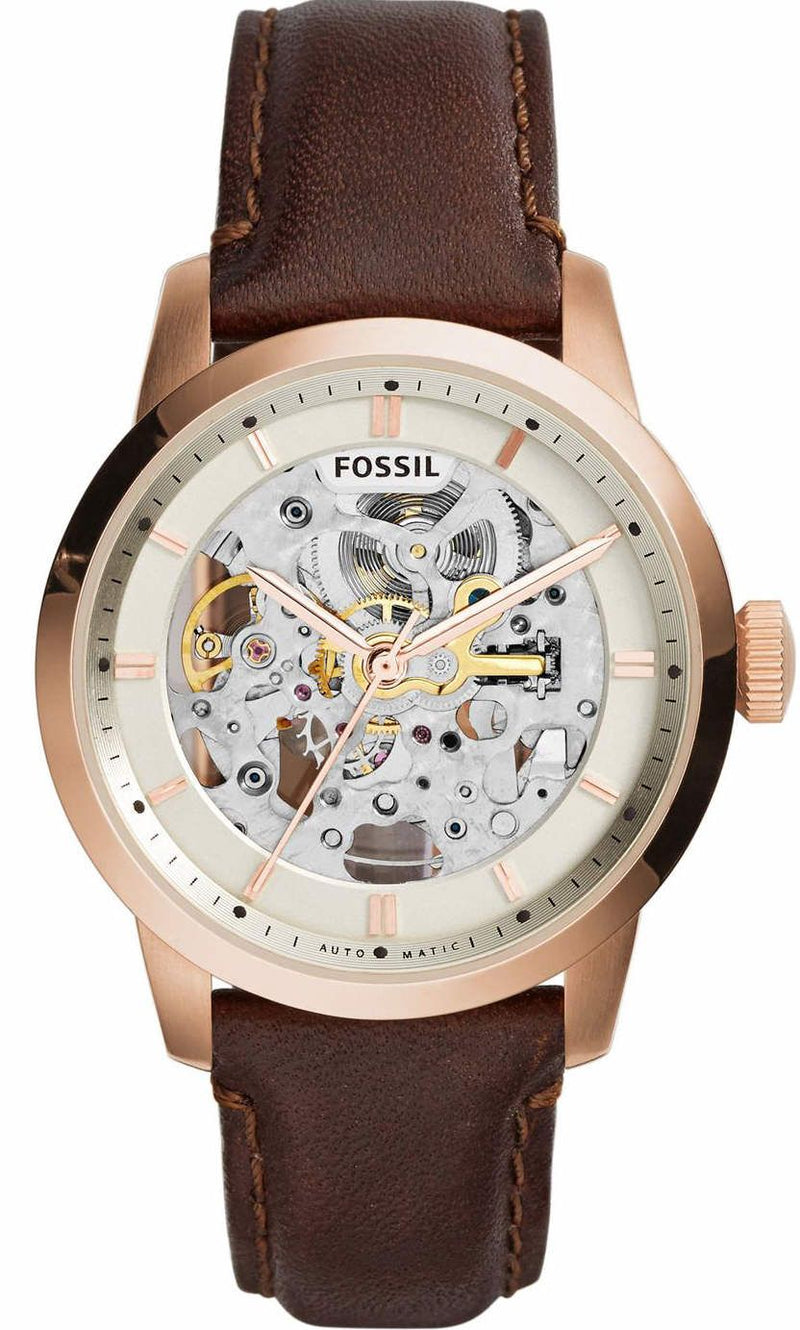 Fossil Townsman Reloj automático para hombre con esfera de esqueleto beige ME3078