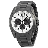 Michael Kors Bradshaw Chronograph White Dial Gunmetal Ion-plated Men's Watch MK5952 - Watches of America