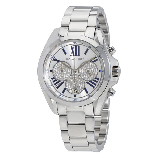 Michael Kors Bradshaw Silver Crystal Pave Dial Unisex Watch MK6320 - Watches of America