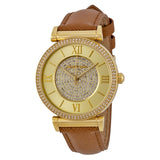 Michael Kors Catlin Champagne Crystal Pave Dial Ladies Watch MK2375 - Watches of America