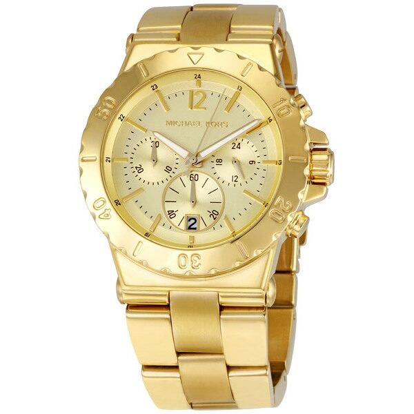 Michael Kors Chronograph Quartz Champagne Dial Ladies Watch MK5313 - Watches of America