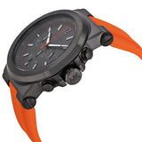 Michael Kors Dylan Chronograph Gunmetal Dial Gunmetal IP Orange Rubber Men's Watch MK8296 - Watches of America #2