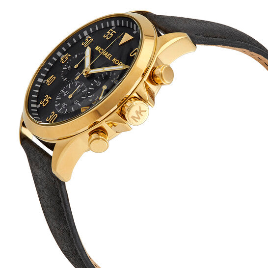 Michael Kors Gage Reloj cronógrafo de cuarzo con esfera negra para hombre MK8618