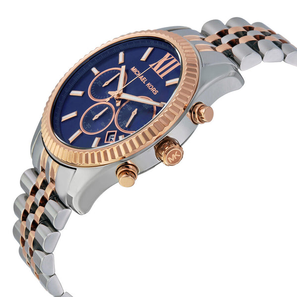 MIchael Kors Lexington Chronograph Navy Dial Unisex Watch #MK8412 - Watches of America #2