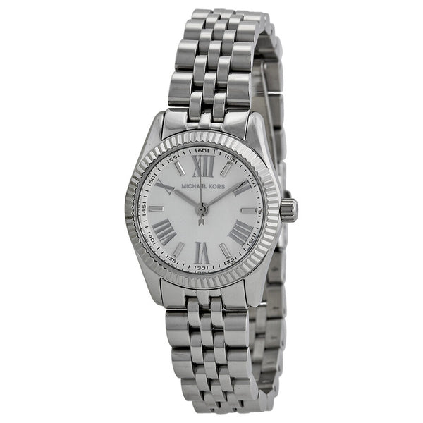 Michael Kors Lexington White Dial Stainless Steel Ladies Watch MK3228 - Watches of America