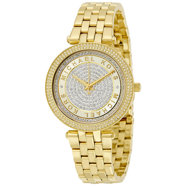 Michael Kors Mini Darci Gold Crystal Pave Dial Ladies Watch MK3445 - Watches of America