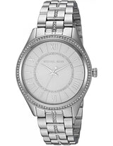 Michael Kors Lauryn Reloj de cuarzo con esfera plateada y cristal para mujer MK3718