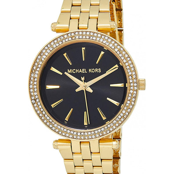 Michael Kors Darci Reloj con esfera negra para mujer en tono dorado co Watches of America