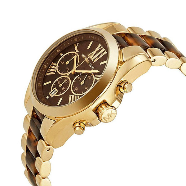 Michael Kors Bradshaw Chronograph Chocolate Gold Watch MK5696