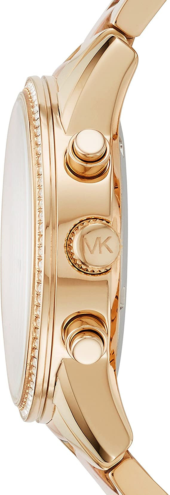 Michael Kors Ritz Reloj cronógrafo con esfera rosa para mujer MK6475